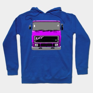 ERF E6 1980s classic heavy lorry purple Hoodie